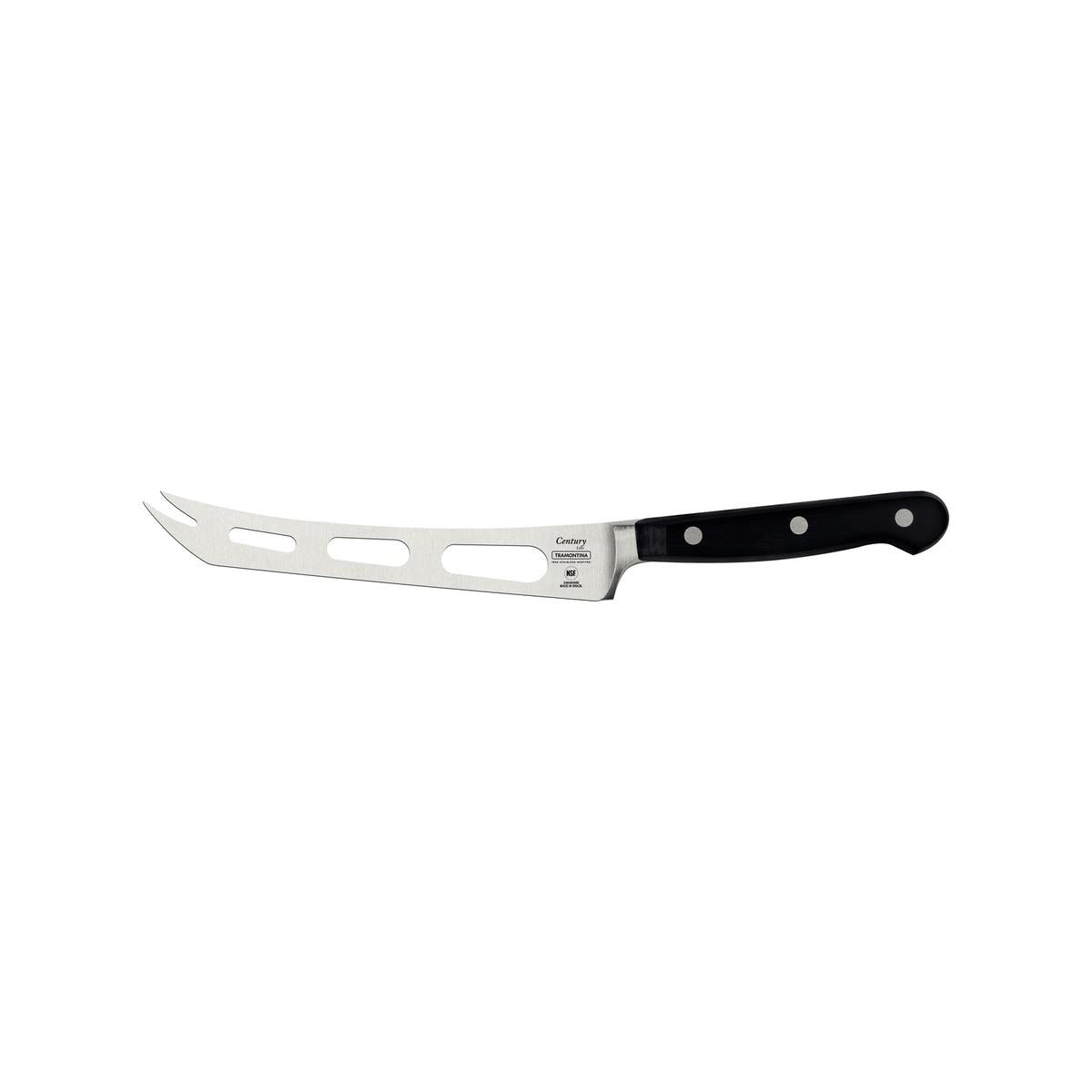 Faca Para Queijo Tramontina Century 6 Polegadas Aço Inox Cabo Policarbonato Preto