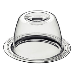 Porta Queijo Tramontina Ciclo Em Aço Inox 20 cm Com Tampa Poliestireno De Alta Resistência Elegante