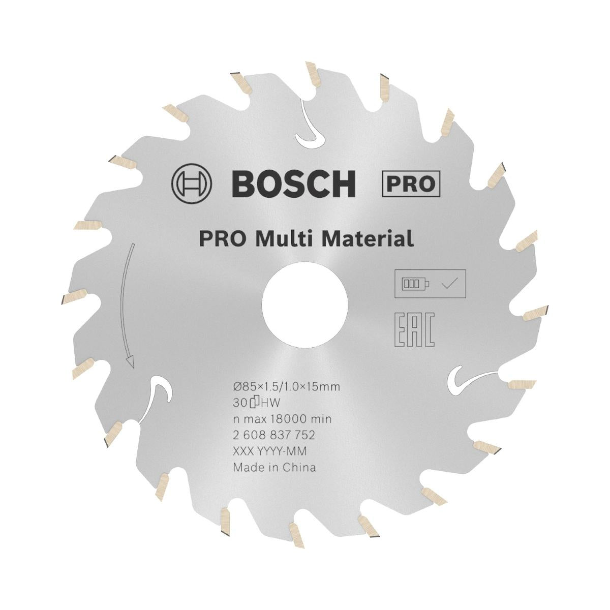 Disco Serra Circular Bosch Multimaterial Cordless 85mm30D