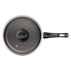 Frigideira Reta Tramontina Paris Antiaderente Starflon Max 24 cm 2 L Com Tampa De Vidro Alumínio