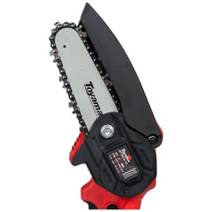 Mini Motosserra de Poda a Bateria Toyama TBT18MC46-K2 18V Sabre 4 Pol Kit 2 Baterias Carregador Correntes Maleta