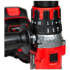 Furadeira e Parafusadeira Impacto Bateria Toyama TBT18ID13-KC 18V 13mm Motor Brushless Kit Carregador Maleta Profissional