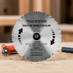 Serra Circular 110 x 20 mm 72D Madeira Tradestar