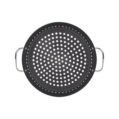 Grelha Tramontina Para Churrasco 30 Cm Alumínio Anodizado Grafite Com Cabo Em Aço Inox Resistente