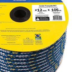 Corda Trançada Pet Multifilamento 12mm 105m 770,4kgf Tramontina Master Para Agro Pet
