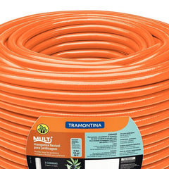 Mangueira Jardim 100m Tramontina Multi 3/4'' Laranja 3 Camadas PVC Resistente 12 Bar 50°C