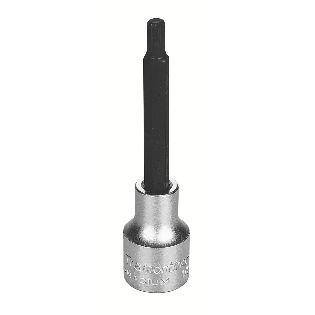 Soquete 1/2'' Multidentado 6mm Aço Cromo Vanádio Tramontina PRO Ponta Longa