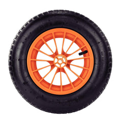Pneu Com Câmara Tramontina 3.25/8'' Com Roda Plástica 8'' Para Carrinho De Mão Durável