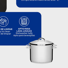 Caldeirão Tramontina Solar Aço Inox Fundo Triplo 28 cm 11,9 L Com Tampa