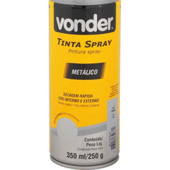 Tinta Spray Acrílica Prata Metálico 350ML/250G Vonder