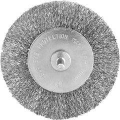 Escova Circular 4X1/2'' 20000Rpm Aço Inox Ondulada Vonder 1/4'' Haste Resistente à Oxidação