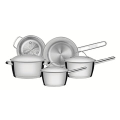 Jogo De Panelas Tramontina Allegra Aço Inox Fundo Triplo 5 Peças Indução