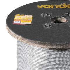 Cabo Aço AF 1/8'' 6X19M Galvanizado Plastificado 500m Vonder Resistência 1770 N/mm²