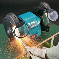 Moto Esmeril 550W 3450 RPM 60Hz com Rebolo Suporte Lamina Afiação Protetor GB801 220V Makita