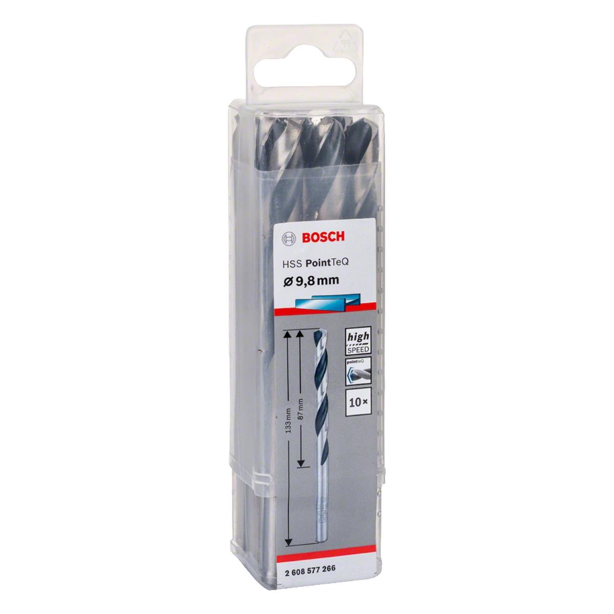 Broca Metal Bosch Aço Rápido Hss-Pointteq 9,8mm 10 Peças