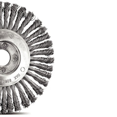 Escova Circular Arame Entrançado 6''x1/4'' 39 Tranças Tramontina PRO para Desbaste e Acabamento