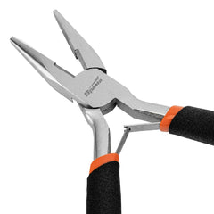 Mini Alicate Bico Meia Cana Reto 5'' (130mm) Niquelado Abertura Automática Sparta