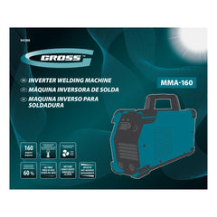 Máquina de Solda Inversora Bivolt 110/220V 160A MMA IGBT Gross 94388