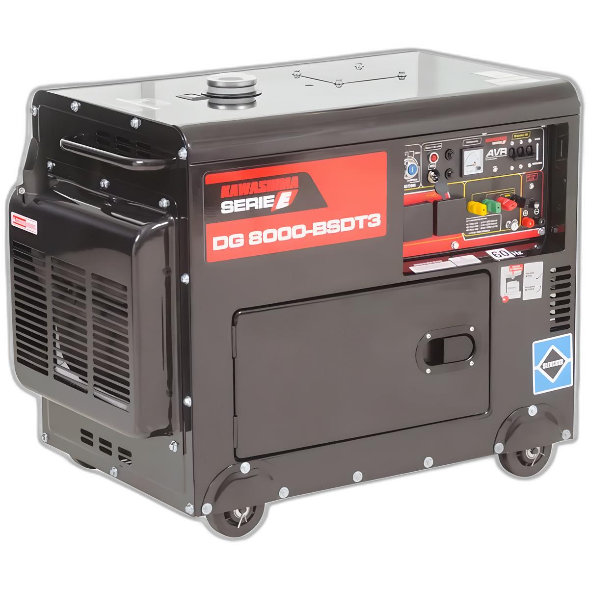 Gerador à Diesel Dg8000Bsdt3 5700W 380/220V Trif. Kawashima