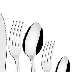 Faqueiro Tramontina Búzios Aço Inox 60 Peças Com Facas Para Churrasco Espessura 2mm E 1.2mm Completo