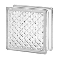 Tijolo de Vidro 19 x 19 x 8 CM Inca Translúcido 10 Unidades Tradestar