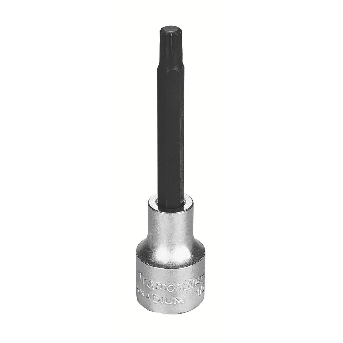 Soquete 1/2'' Multidentado 8mm Aço Cromo Vanádio Tramontina PRO Ponta S2
