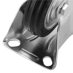 Rodízio Borracha Preto Fixo 3Pol 75mm 45kg Suporte Plataforma Sem Freio MTX