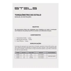 Torquímetro De Estalo 1/4Pol 5-24 Nm Cromo Vanádio Cromado Stels 1415855