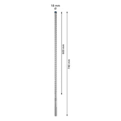 Broca Para Concreto Bosch Expert Sds Max-8X Ø18X600X740mm