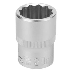 Soquete Estriado Stels 1/2'' 20mm Aço Cromo Vanádio Alta Resistência