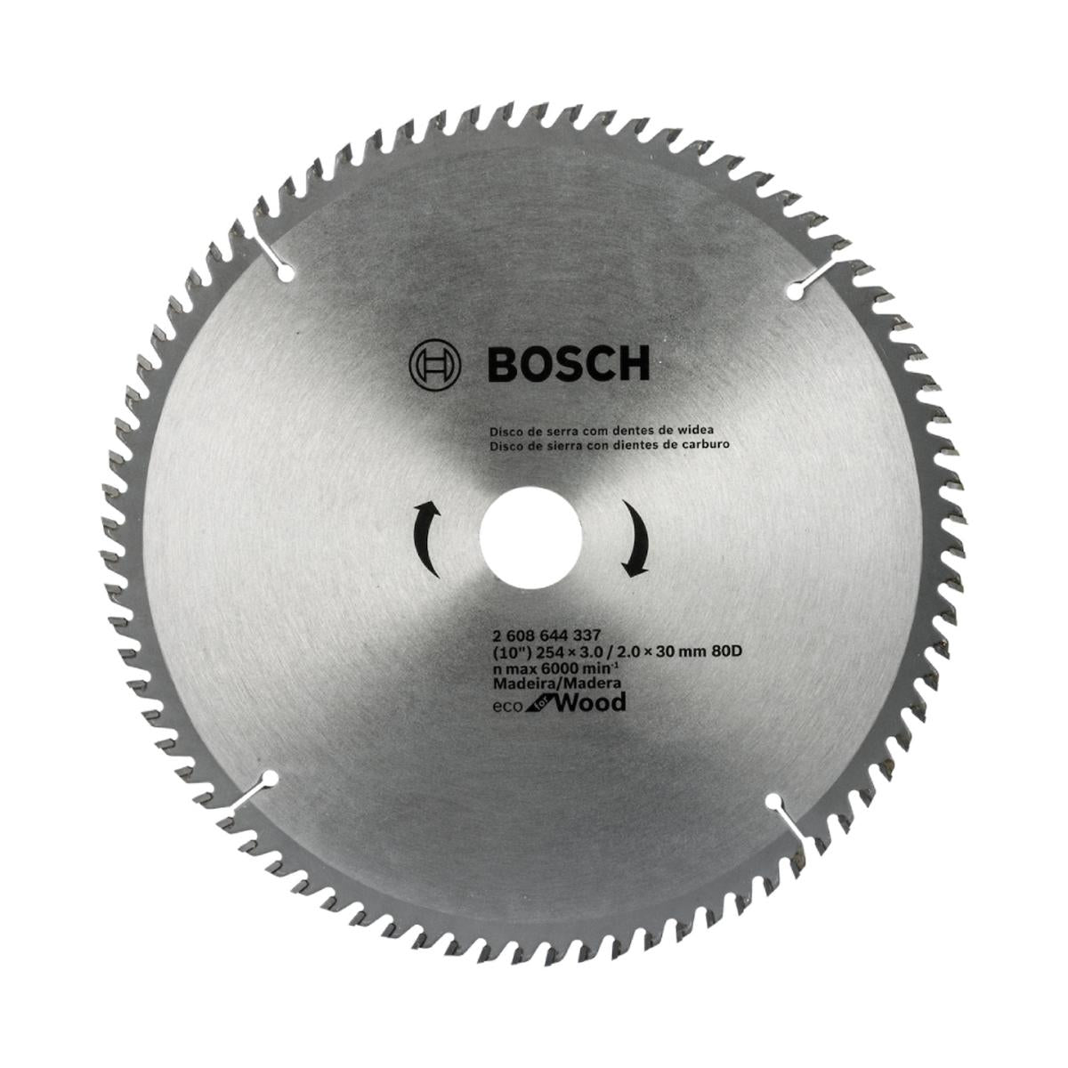 Disco Serra Circular Bosch Ecoline Ø254X30mm 80D