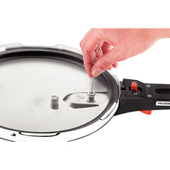 Panela De Pressão Tramontina Solar Aço Inox 6 L 22 cm Fundo Triplo 5 Dispositivos