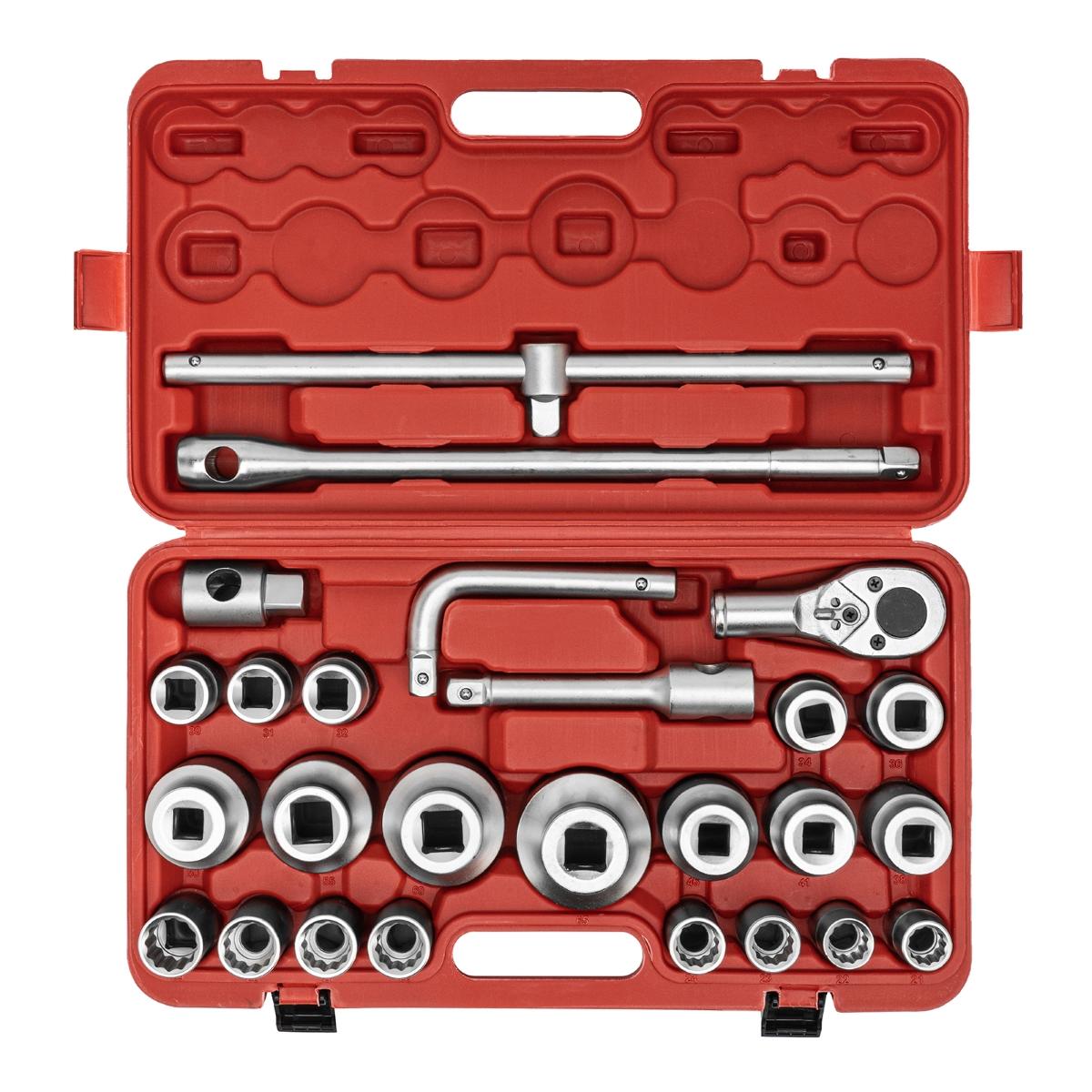 Jogo de Soquete Encaixe 3/4'' 21-65mm 26 Peças Caixa Metálica MTX 135399