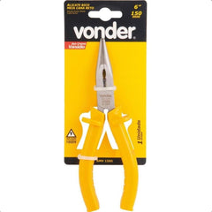 Alicate bico meia cana 6" reto vanádio isolado 1000v Vonder