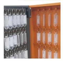Porta Chaves com 96 Chaveiros Cinza e Laranja Presto