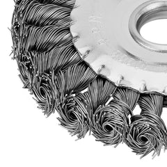 Escova Circular Para Esmerilhadeira Aço Carbono 125mm 22.2mm 0.5mm MTX 746329 Galvanizada