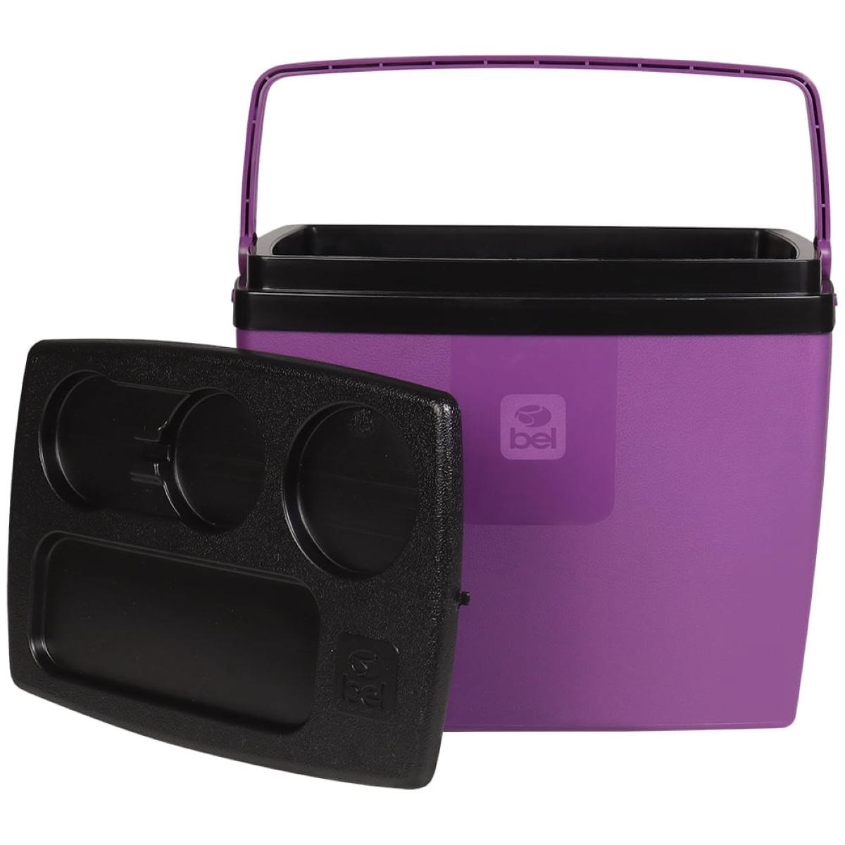 Caixa Térmica 19 Litros Polipropileno Bel Açaí e Preta com Isolamento EPS