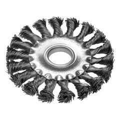 Escova Circular 100mm Furo 7/8'' (22mm) Fios 0,5mm Aço Inox Denzel Desbaste Limpeza