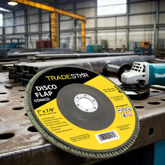 Disco Flap 180 mm G80 Fibra Cônico Aço Tradestar