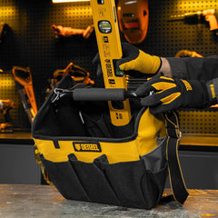 Porta Ferramentas 22 Bolsos Alça Ombro 260x240x300mm 20kg 12L Denzel 902949