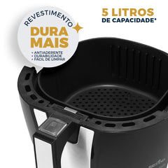 Air Fryer Fritadeira Sem Óleo BFR40PI 1500W Britânia 5L Com Cesto Antiaderente e Timer 220V