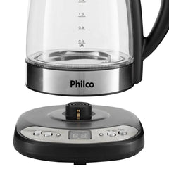 Chaleira Elétrica Digital Glass 1,7L PCHD Philco Painel Digital Com Controle de Temperatura 220V
