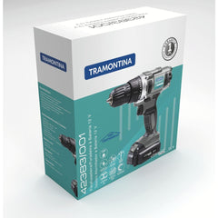 Parafusadeira/Furadeira 12V 1300mAh 900RPM 15Nm Tramontina à Bateria com LED e Controle de Torque