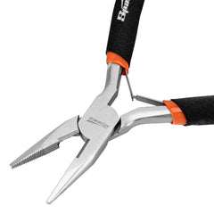 Mini Alicate Bico Meia Cana Reto 5'' (130mm) Niquelado Abertura Automática Sparta
