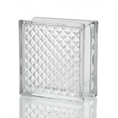 Tijolo de Vidro 19 x 19 x 8 CM Inca Translúcido 10 Unidades Tradestar