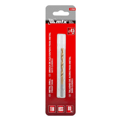 Broca Aço Rápido Nitreto Titânio 4,5mm Haste Cilíndrica 1PC MTX Profissional