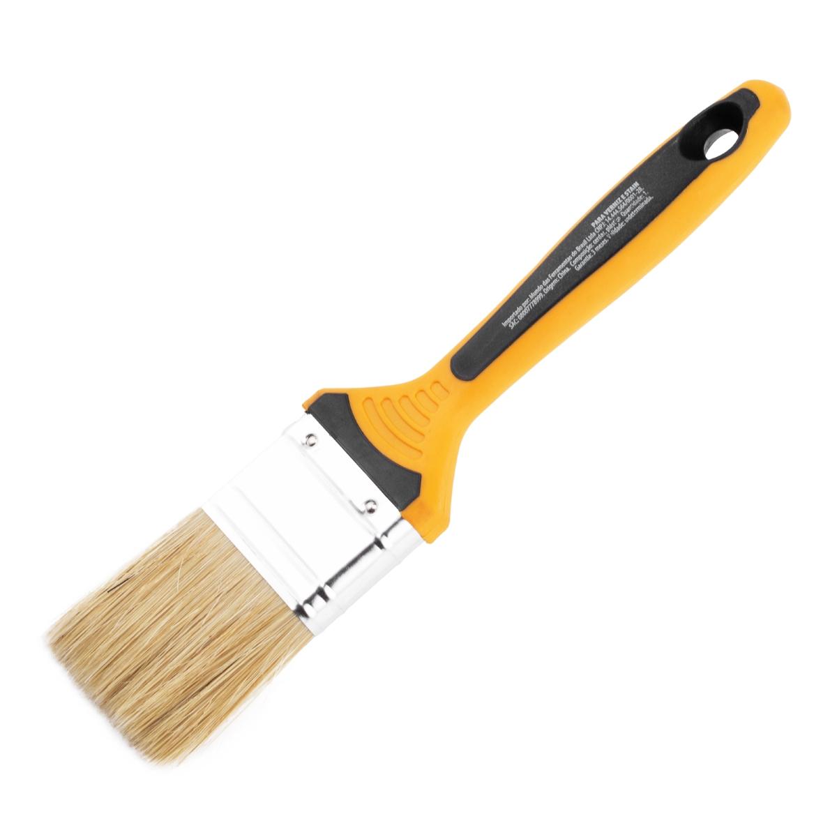 Trincha Pincel 2'' Verniz Cerdas Brancas Cabo 2 Componentes 1PC MTX