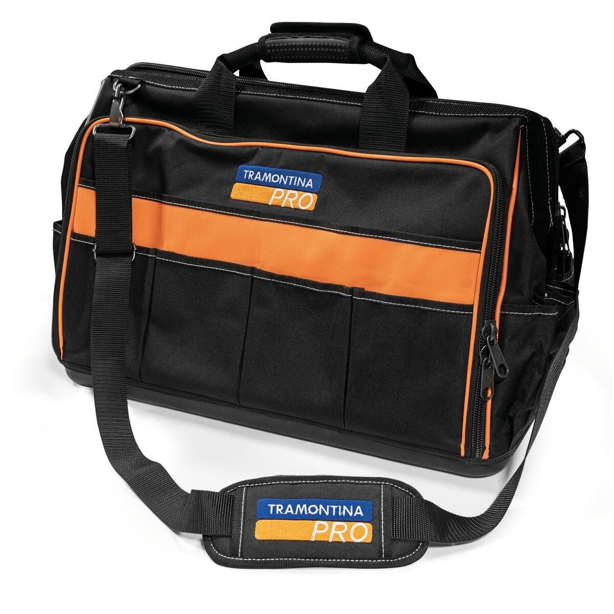 Bolsa Porta Ferramentas 22'' Tramontina PRO Nylon Resistente Base PVC Alça Reforçada