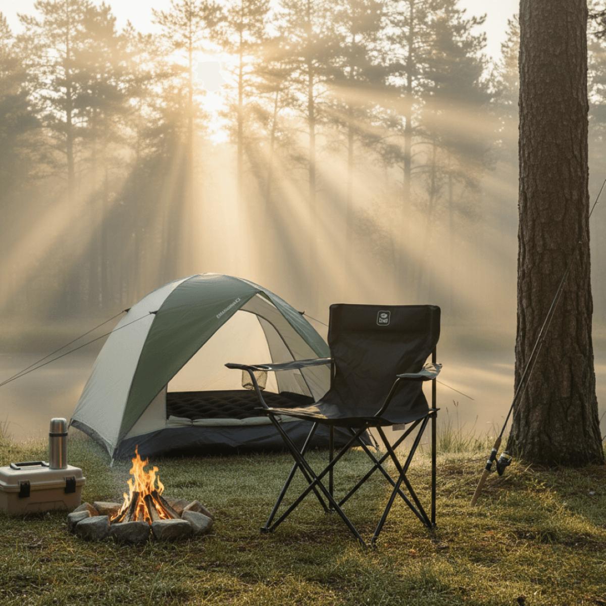 Cadeira Camping Dobrável Araguaia Comfort 90kg Preta Bel - Guimepa