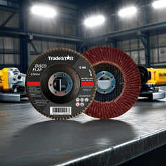 Disco Flap 115 mm G60 Fibra Cônico Aço Tradestar